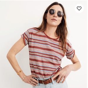 Madewell Whisper Cotton Crewneck Bonnie Stripe